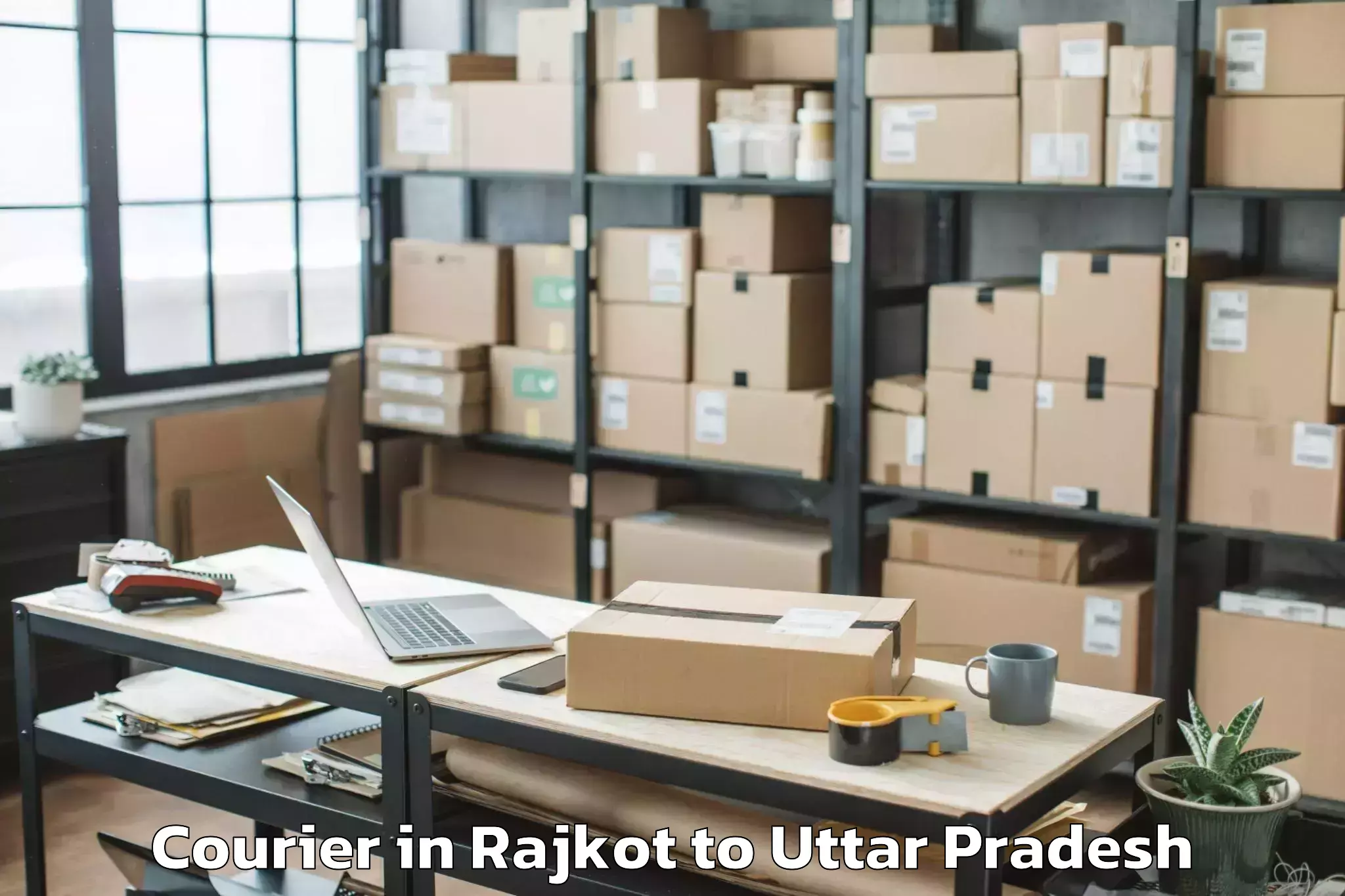 Professional Rajkot to Ramsanehighat Courier